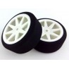 Tyres 1/10 KYO Front 26mm White 30 Sh (1 Pair)
