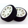 Tyres 1/10 KYO Front 26mm White 37 Sh (1 Pair)