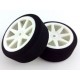 Tyres 1/10 KYO Front 26mm White 40 Sh (1 Pair)