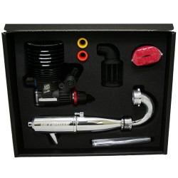 Combo Engine Ultimate M-4R Tuned - Ceramic Bearings - 1/8 TT (Includes Exhaust, Clutch and Filter)