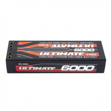 Batería Lipo Stick 7.4V. 6000 Mah 110C Doble Conexión 4 mm