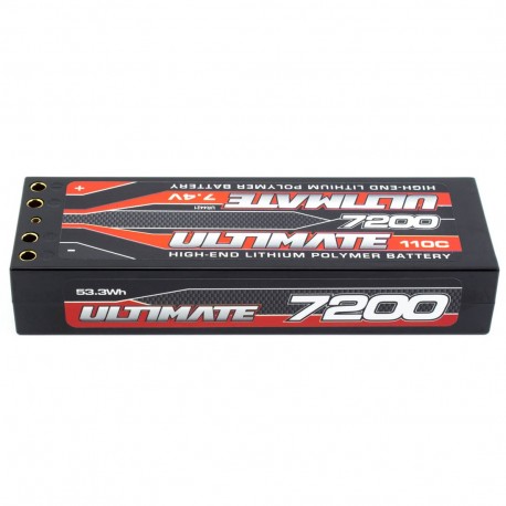 Battery Lipo Stick 7.4V. 7200 Mah 110C Double Connector 4 mm
