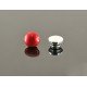 14MM ALUMINUM END CAP - RED & SILVER (ONE EACH)