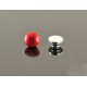 18MM ALUMINUM END CAP - RED & SILVER (ONE EACH)