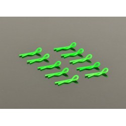 Small Body Clip 1/10 - Fluorescent Green (10)