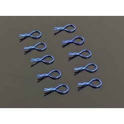 Clips Carroceria Aro Grande 1/10 - Metalico Azul (10)