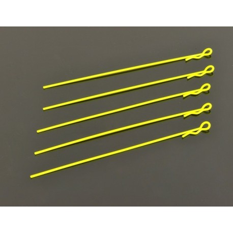 EXTRA LONG BODY CLIP 1/10 - FLUORESCENT YELLOW (5)