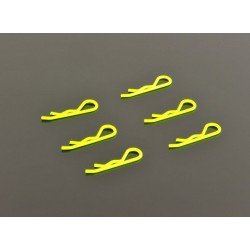 Body Clip 1/8 - Fluorescent Yellow (6)