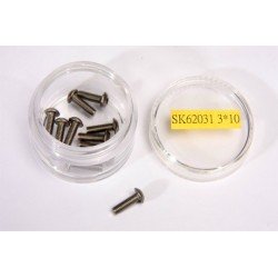 Titanium Button Head Screw 3X10 (10Pcs)